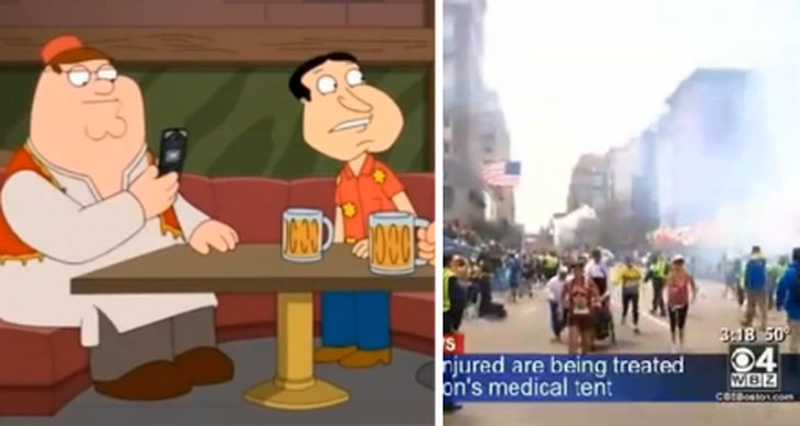 Terrordåd, Boston Marathon, Family Guy, Konspirationsteorier